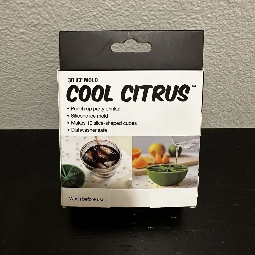 Protocol Cool Citrus 3D Ice Mold Green‎ Silicone 10 Slice Shaped Cubes SM-60796